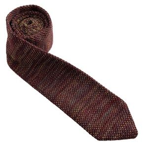 Men’s Rust Red Striated Knit Necktie